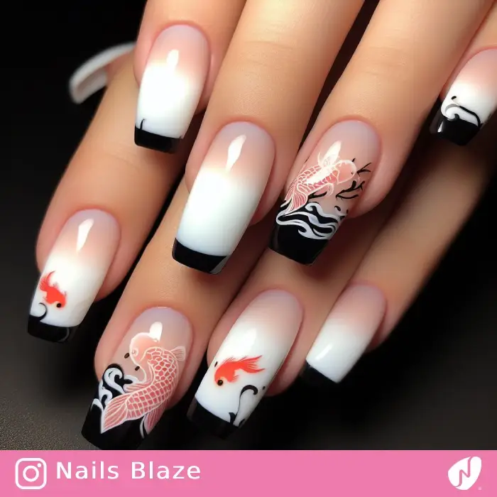Koi Fish Nails | Cultural - NB983